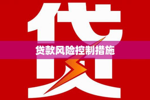 通道贷款风险控制措施