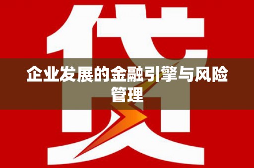 通道企业发展的金融引擎与风险管理