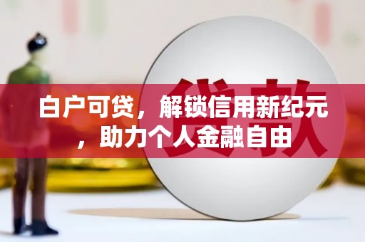 通道白户可贷，解锁信用新纪元，助力个人金融自由