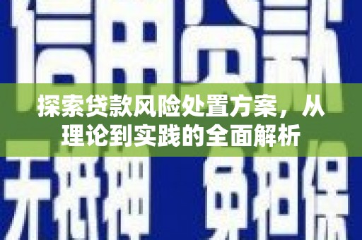 通道探索贷款风险处置方案，从理论到实践的全面解析