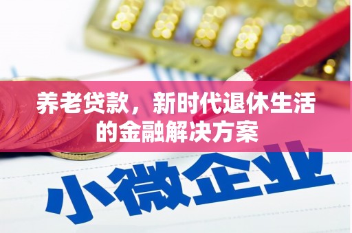 通道养老贷款，新时代退休生活的金融解决方案
