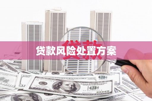 通道贷款风险处置方案