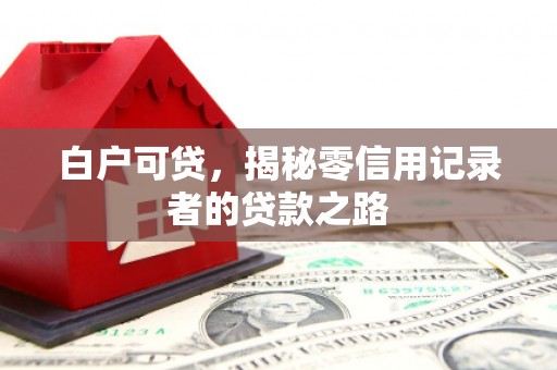 通道白户可贷，揭秘零信用记录者的贷款之路