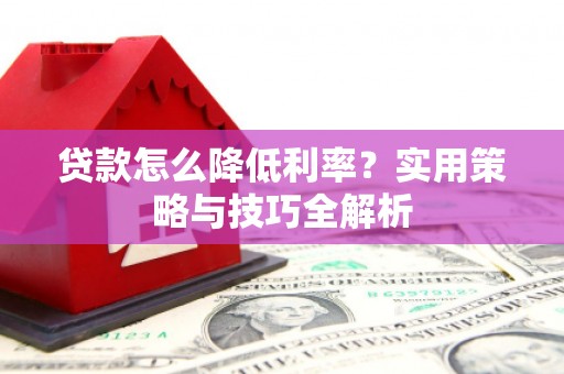 通道贷款怎么降低利率？实用策略与技巧全解析
